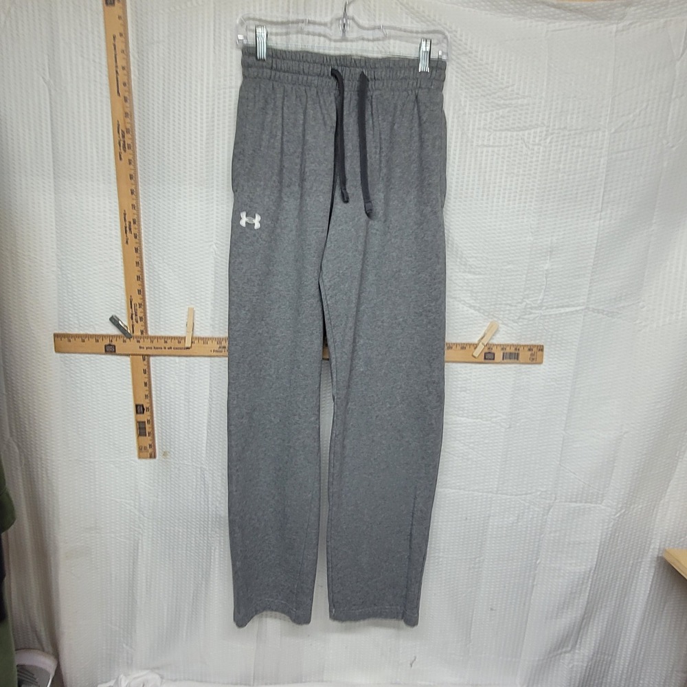 Under Armour Mens Rival Fleece Sweatpants Gray Straight Leg Small 1357129